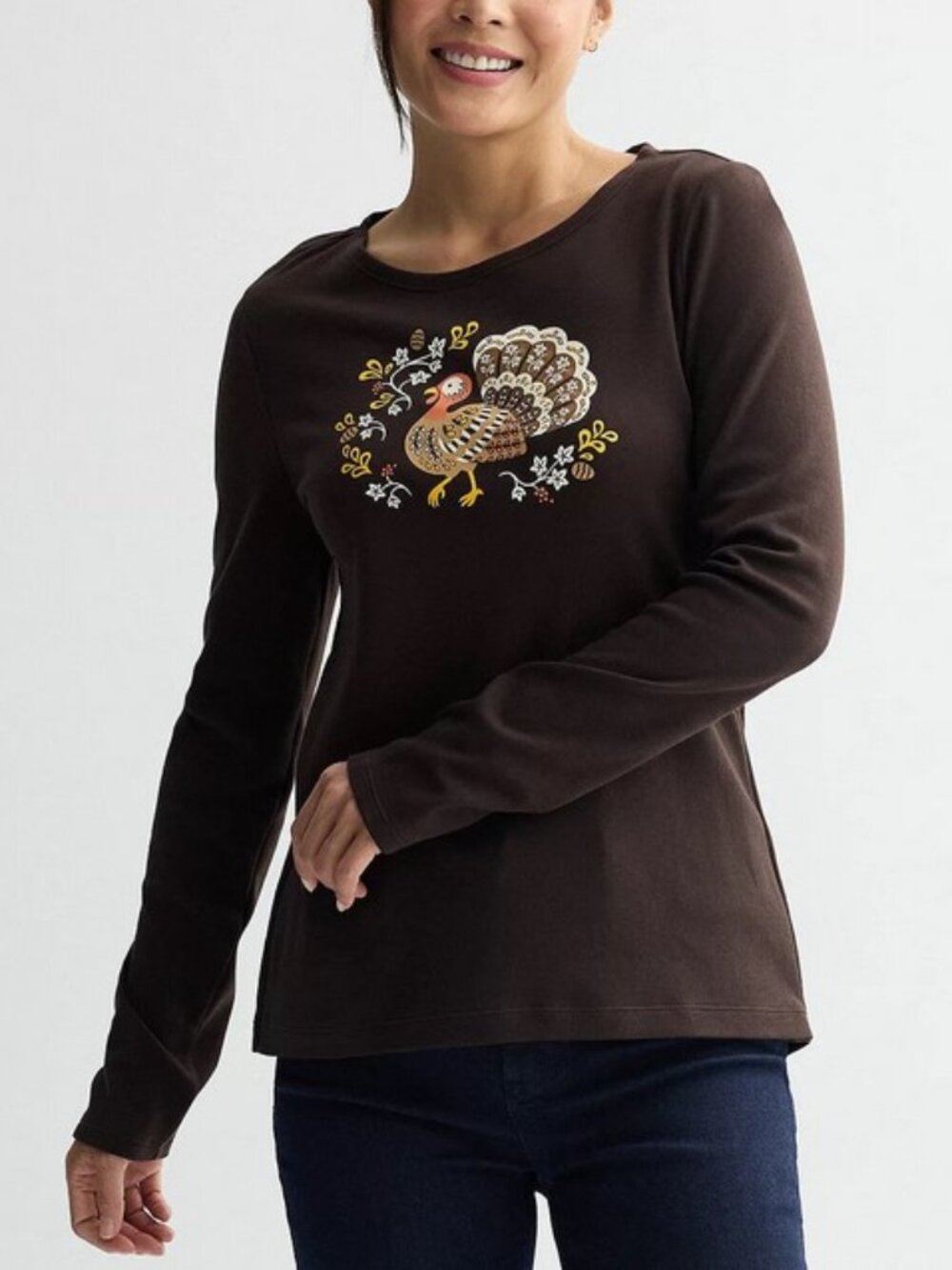 Croft & Barrow Holiday Cotton Tee XXL